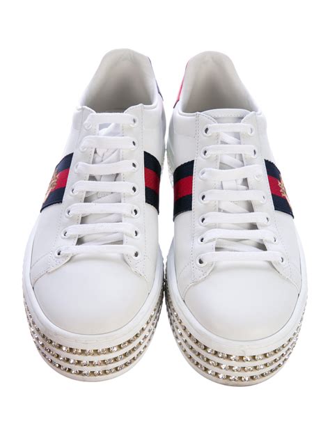 gucci ace leather sneaker sizing|gucci ace embellished leather sneakers.